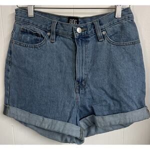 BDG Urban Outfitters Mom High Rise Jean Shorts Blue‎ Cuffed Womens 28 Denim